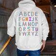 Back To School Kindergarten Alphabet ABC Teacher Women Kids Men Zip Up Hoodie Back Print, funny gift Back To School Kindergarten Alphabet ABC Teacher Women Kids Men Zip Up Hoodie Back Print, funny gift