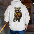 Back To School Raccoon Teachers Student Kids Men Zip Up Hoodie Back Print, funny gift