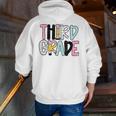 Back To School Third Grade Teacher First Day Of 3rd Grade Men Zip Up Hoodie Back Print, First Grade Teacher Hoodies, funny gift Back To School Third Grade Teacher First Day Of 3rd Grade Men Zip Up Hoodie Back Print, First Grade Teacher Hoodies, funny gift