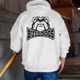 Bulldogs Teacher Student School Sports Fan Team Spirit Men Zip Up Hoodie Back Print, funny gift