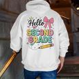 Cute Hello Second Grade Back To School Coquette Teacher Girl Men Zip Up Hoodie Back Print, funny gift Cute Hello Second Grade Back To School Coquette Teacher Girl Men Zip Up Hoodie Back Print, funny gift