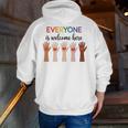 Everyone Is Welcome Here Idaho Teacher Men Zip Up Hoodie Back Print, funny gift Everyone Is Welcome Here Idaho Teacher Men Zip Up Hoodie Back Print, funny gift