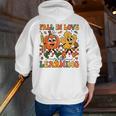 Fall In Love With Learning Thanksgiving Teacher Student Men Zip Up Hoodie Back Print, funny gift Fall In Love With Learning Thanksgiving Teacher Student Men Zip Up Hoodie Back Print, funny gift