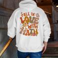 Fall In Love With Science Math Teacher Fall Thanksgiving Men Zip Up Hoodie Back Print, Science Teacher Hoodies, funny gift