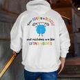 Growth Mindset Tee Teacher Quotes Men Women Kids Men Zip Up Hoodie Back Print, funny gift