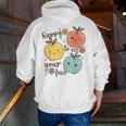 Happy To See Your Face Teacher Apple Men Zip Up Hoodie Back Print, funny gift