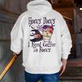 Hocus Pocus I Need Coffee To Focus Halloween Teacher Men Zip Up Hoodie Back Print, funny gift