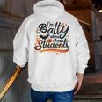 I'm Batty About My Students Watercolor Bat Teacher Halloween Men Zip Up Hoodie Back Print, funny gift