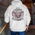 Just a Teacher Who Loves Elephants Elephant Lover Educator Men Zip Up Hoodie Back Print, funny gift Just a Teacher Who Loves Elephants Elephant Lover Educator Men Zip Up Hoodie Back Print, funny gift