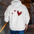 Kindergarten Has My Heart Buffalo Print Teacher Valentine Men Zip Up Hoodie Back Print, funny gift