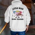 Little Miss Music Teacher Music Teacher Team Men Zip Up Hoodie Back Print, funny gift