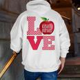 Love Kindergarten Cute Apple School Teacher Men Zip Up Hoodie Back Print, funny gift Love Kindergarten Cute Apple School Teacher Men Zip Up Hoodie Back Print, funny gift