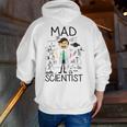 Mad Scientist Shirt Kids Boys Youth Science Teacher Men Zip Up Hoodie Back Print, Science Teacher Hoodies, funny gift