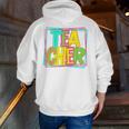 Neon Retro Teacher Cute Teacher Team New Teacher Back To Sch Men Zip Up Hoodie Back Print, funny gift Neon Retro Teacher Cute Teacher Team New Teacher Back To Sch Men Zip Up Hoodie Back Print, funny gift