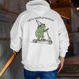 Pre K Grade Teacher Frog Back To School Preschool Men Zip Up Hoodie Back Print, funny gift