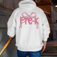 Preppy Pre k Back To School Pre-k Teachers Girls Cute Bow Men Zip Up Hoodie Back Print, funny gift Preppy Pre k Back To School Pre-k Teachers Girls Cute Bow Men Zip Up Hoodie Back Print, funny gift