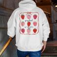Preschool Is My Jam Strawberry Teacher First Day Of School Men Zip Up Hoodie Back Print, funny gift