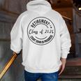 Retirement Class Of 2026 Count Down Progress Retired Teacher Men Zip Up Hoodie Back Print, funny gift