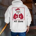 Retro All Done Christmas Special Ed Teacher Team Santa Women Men Zip Up Hoodie Back Print, funny gift Retro All Done Christmas Special Ed Teacher Team Santa Women Men Zip Up Hoodie Back Print, funny gift
