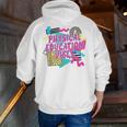 Retro Physical Education Vibes Gym Teacher Phys Ed Teacher Men Zip Up Hoodie Back Print, funny gift