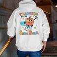 Retro Teaching Is My Superpower Apple Teacher Appreciation Men Zip Up Hoodie Back Print, funny gift
