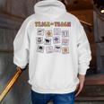 Retro Trick Or Treat Halloween Special Education Teacher Men Zip Up Hoodie Back Print, funny gift