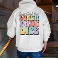 Soul Bleach Teacher Staff First Day Of School Last Hugs & High Fives Lunch Lady Vibes Blue Classic Fit Men Zip Up Hoodie Back Print, funny gift Soul Bleach Teacher Staff First Day Of School Last Hugs & High Fives Lunch Lady Vibes Blue Classic Fit Men Zip Up Hoodie Back Print, funny gift