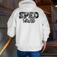 Special Education Squad Camo SPED Teacher Men Zip Up Hoodie Back Print, funny gift