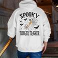 Spooky Toddler Teacher Halloween School Men Zip Up Hoodie Back Print, funny gift