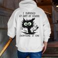 I Survived 67 Days Of School Teachers Students Humor Men Zip Up Hoodie Back Print, funny gift