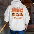 I Teach The Cutest Pumpkins Halloween Teacher Cat Lover Men Zip Up Hoodie Back Print, funny gift