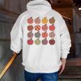 Teacher Apple Back To School Art For School Supplies Men Zip Up Hoodie Back Print, funny gift