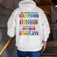 Teacher We Are Like a Box Of Crayons Back To School Men Zip Up Hoodie Back Print, funny gift Teacher We Are Like a Box Of Crayons Back To School Men Zip Up Hoodie Back Print, funny gift