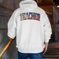 Teacher Filipino Vintage Heritage DNA Flag Men Zip Up Hoodie Back Print, funny gift