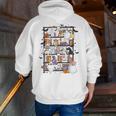 Teacher Library Ghost Reading Book Halloween Cat Men Zip Up Hoodie Back Print, funny gift Teacher Library Ghost Reading Book Halloween Cat Men Zip Up Hoodie Back Print, funny gift