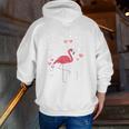 This Teacher Loves Her Flock Flamingo Teacher Class Men Zip Up Hoodie Back Print, funny gift