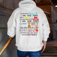 Teacher I Will Read Book On Boat Kids Women Bookworm Men Zip Up Hoodie Back Print, funny gift