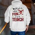 Teachers Oh What Fun It Is To Teach Cute Red Plaid Reindeer Men Zip Up Hoodie Back Print, funny gift Teachers Oh What Fun It Is To Teach Cute Red Plaid Reindeer Men Zip Up Hoodie Back Print, funny gift