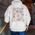 TK Vibes Back To School TK Girl Kid TK Team TK Teacher Women Men Zip Up Hoodie Back Print, funny gift