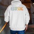 Vintage Play Is Learning Back To School Toddler Teacher Men Zip Up Hoodie Back Print, funny gift