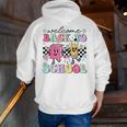 Welcome Back To School 2024 Teachers Students First Day Men Zip Up Hoodie Back Print, funny gift