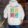 What Zone Are You In How Are You Feeling Teacher Men Zip Up Hoodie Back Print, funny gift