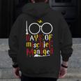 100 Days Of Mischief Managed Teacher Kid 100th Day Of School Men Zip Up Hoodie Back Print, funny design 100 Days Of Mischief Managed Teacher Kid 100th Day Of School Men Zip Up Hoodie Back Print, funny design