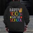 100 Days Of School Teacher And Student Men Zip Up Hoodie Back Print, funny design