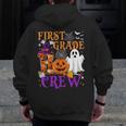 1st Grade Boo Crew Teacher Student Halloween Costume Men Zip Up Hoodie Back Print, funny design