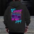1st Grade Is My Jam Vintage 80s 80's Teacher Student Retro Men Zip Up Hoodie Back Print, funny design 1st Grade Is My Jam Vintage 80s 80's Teacher Student Retro Men Zip Up Hoodie Back Print, funny design