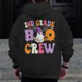 2nd Grade Boo Crew Spooky Second Grade Halloween Teacher Men Zip Up Hoodie Back Print, 2nd Grade Teacher Gifts, funny design