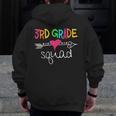 3rd Grade Squad Third Teacher Student Team Back To School Men Zip Up Hoodie Back Print, funny design