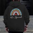 4K Squad Crew Team Teacher Kindergarten Kinder Elementary Men Zip Up Hoodie Back Print, funny design 4K Squad Crew Team Teacher Kindergarten Kinder Elementary Men Zip Up Hoodie Back Print, funny design
