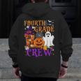 4th Grade Boo Crew Teacher Student Halloween Costume Men Zip Up Hoodie Back Print, 4th Grade Teacher Gifts, funny design
